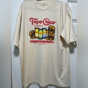 Vandy the Pink x Topo Chico collab shirt
